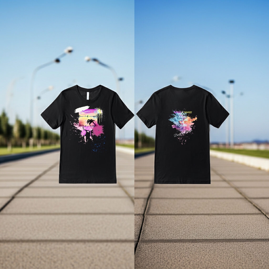 Kurzarm T-Shirt (Baumwolle), Art Shirt by DaisyArtCzeczor