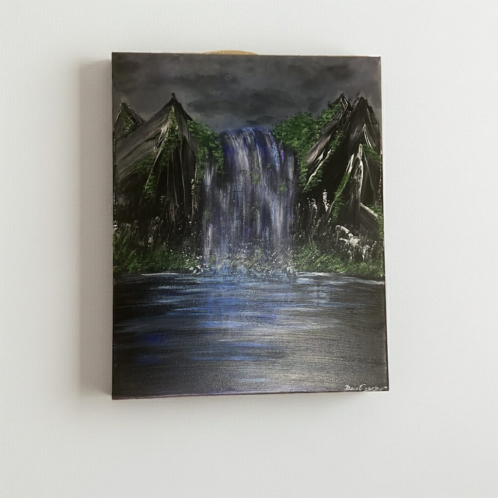 Fallen - Original Kunstwerk - by Daisy Art Czeczor - zusätzlich Räucherstäbchen & Halter - Aroma Duftkerze