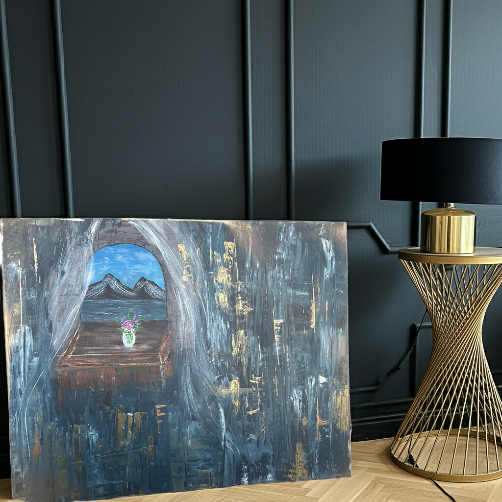 Where Peace Begins – Original Keilrahmen - zusätzlich Räucherstäbchen & Halter - Aroma Duftkerze