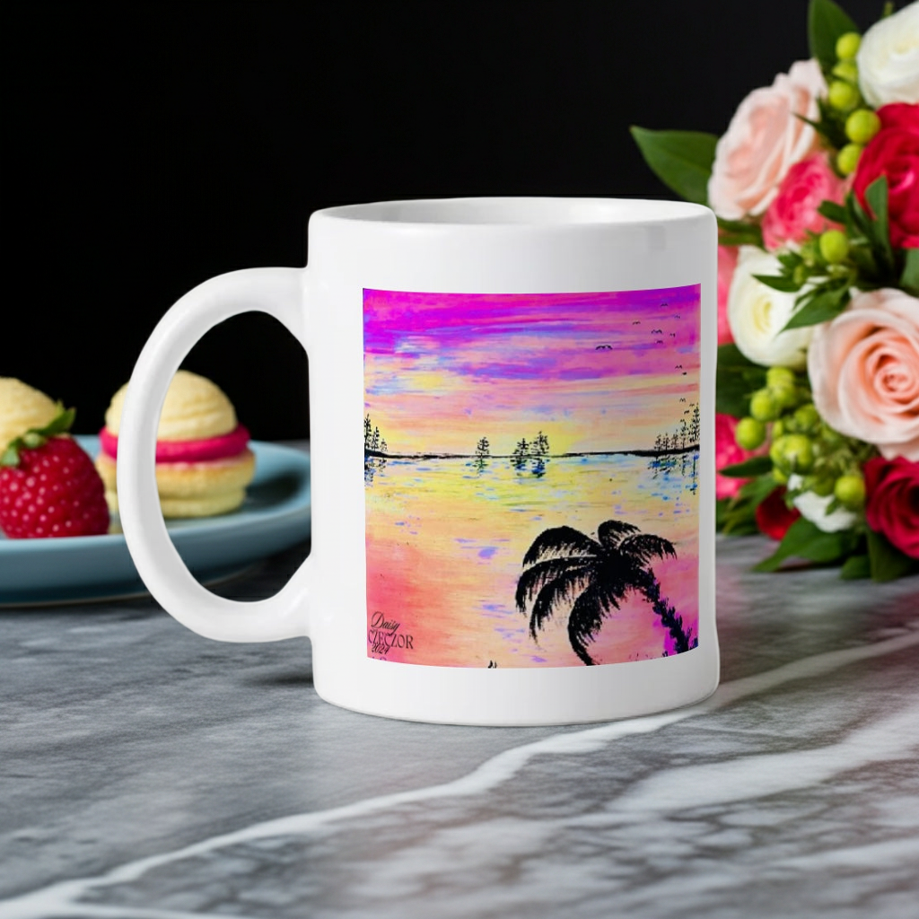Art of Mug-Hochwertiger Keramikbecher (gedruckt), Art by DaisyArtCzeczor