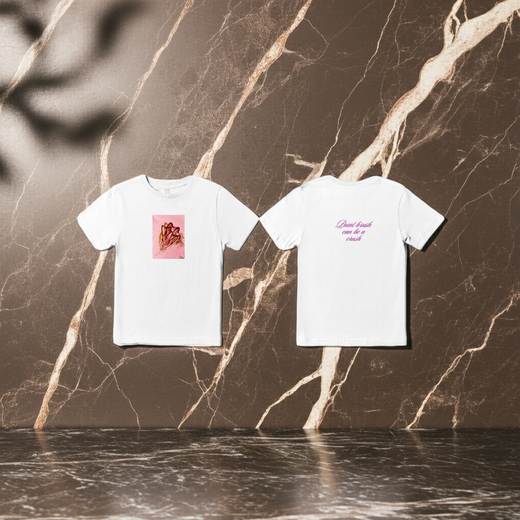Kurzarm t-Shirt (Baumwolle), Art Shirt by Daisy Art Czeczor - Weiß