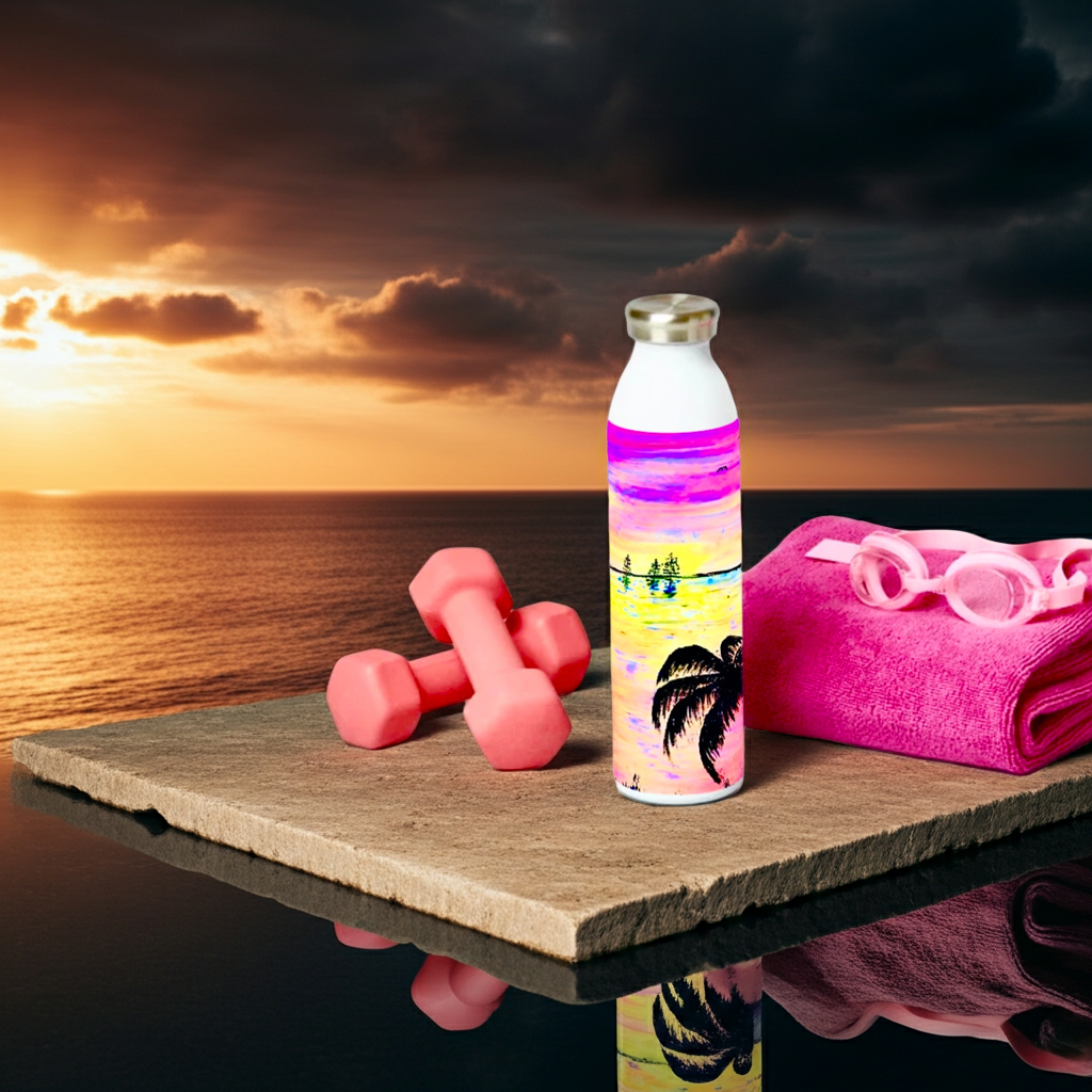 Limited Edition - Hochwertige Wasserflasche, Vakuumisolierung für kalt & warm Getränke, Art by Daisy Art Czeczor