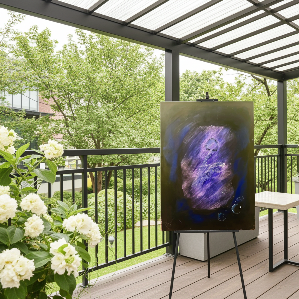 Original Kunstwerk-Under the Water – Acryl auf Leinwand - by Daisy Art Czeczor - zusätzlich Räucherstäbchen & Halter - Aroma Duftkerze